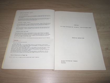 Oxford Synthesizer Co.-OSCAR Operating Instructions Manual